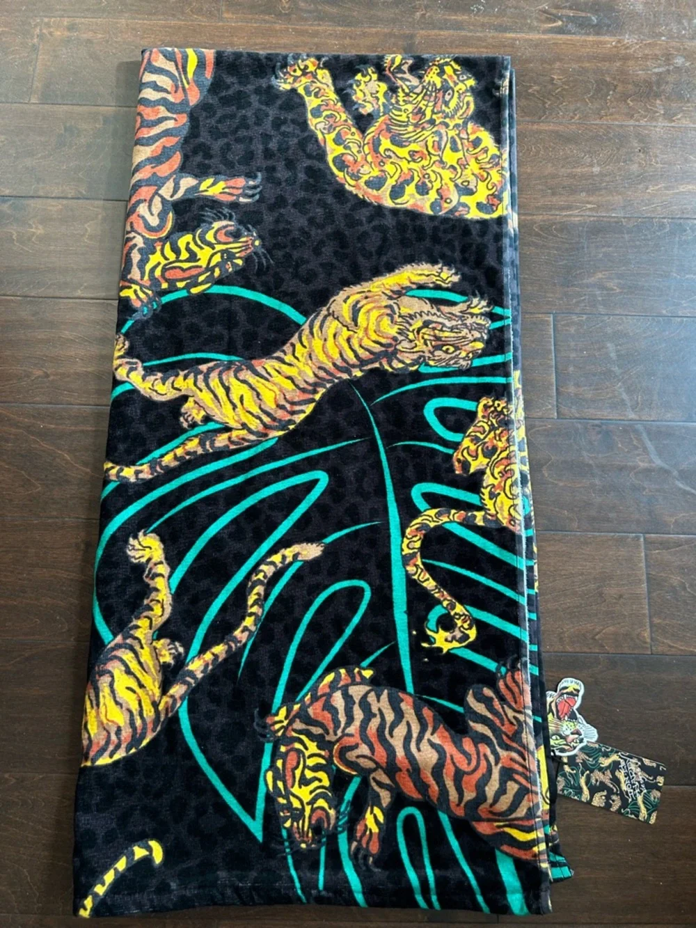 Don Ed Hardy Beach Towel Brand New Tigers 36”x72” Leopard Print
